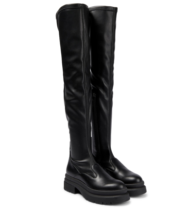 Jw Anderson Over-the-knee Rubber Boots In Black