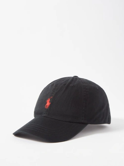 Polo Ralph Lauren Logo-embroidered Cotton-twill Baseball Cap In Black