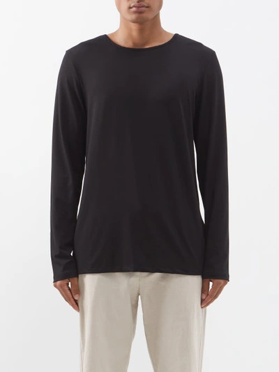 Albus Lumen Lagune Jersey Long-sleeved T-shirt In Black