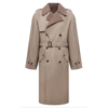 Balenciaga Double-breasted Reversible Trench Coat In Beige