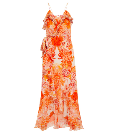 Camilla Floral-print Silk Wrap Dress In Dragon Mother