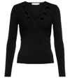 Simkhai Solene Ribbed-knit Sweater In Black