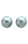 Effy Sterling Silver 10-11mm Freshwater Pearl Stud Earrings In Grey