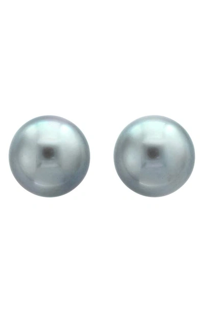 Effy Sterling Silver 10-11mm Freshwater Pearl Stud Earrings In Grey