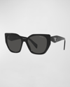 Prada Womens Black Pr 19zs Cat-eye Frame Acetate Sunglasses In Black