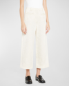Proenza Schouler Floral Jacquard Straight-leg Pants In Canvas