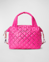Mz Wallace Sutton Deluxe Small Nylon Crossbody Bag In Bright Fuchsia Se