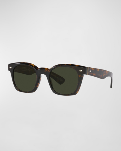 Oliver Peoples The Merceaux Polarized Square Sunglasses In Dark Tortoise