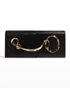 Alexis Bittar Twisted Lizard-embossed Clutch Bag In Black