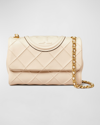 Tory Burch Fleming Small Convertible Shoulder Bag In New Cream