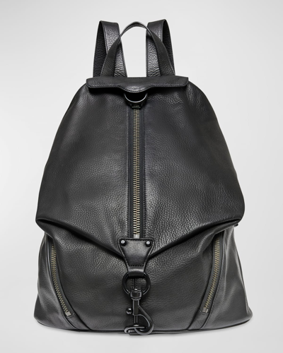 Rebecca Minkoff Julian Jumbo Leather Backpack In Black