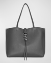 Rebecca Minkoff Megan Calf Leather Tote Bag In Anthracite