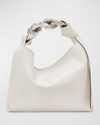 JW ANDERSON SMALL KNOT CHAIN LEATHER TOP-HANDLE BAG