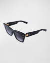 Balmain B-ii Cat-eye Sunglasses In Black / Gold