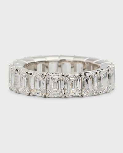 Neiman Marcus Lab Grown Diamonds Emerald-cut Lab Grown Diamond 18k White Gold Eternity Band Ring