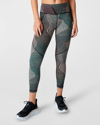 Sweaty Betty Multicolour Power 7/8 Training Leggings In Black Geo Shadow