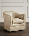 Hooker Furniture Gideon Leather Swivel Club Chair