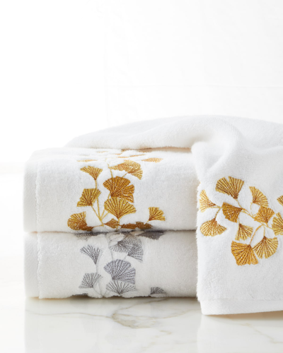 Michael Aram Ginko 2-piece Hand Towel Set In Antique Gold