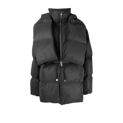 Dion Lee Reflective Zip-away Puffer Jacket In Grey