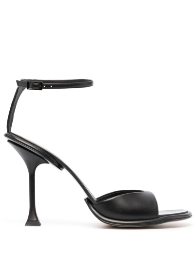 Lanvin Black Straplight 110 Leather Sandals