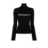 MISBHV BLACK SKI LOGO KNITTED SWEATER,230B70418944035