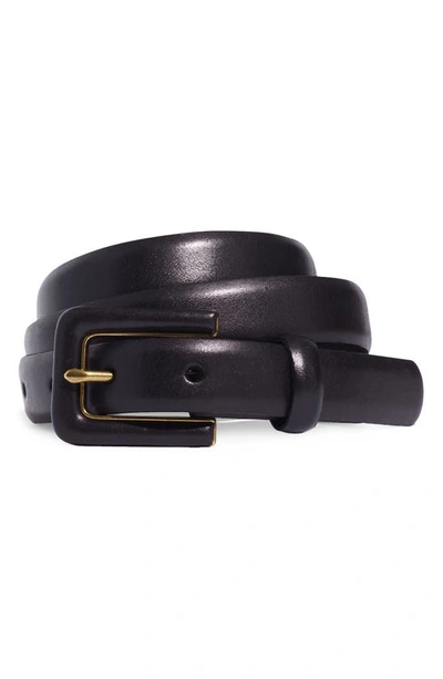 Madewell Pebbled Covered Buckle Belt In True Black