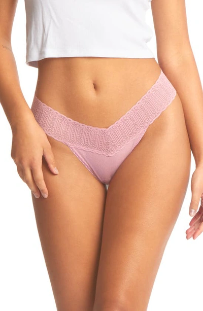 Hanky Panky Eco Rx Low Rise Thong With $6 Credit In Feather