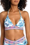 LA BLANCA LA BLANCA 'SHIRRED BRILLIANCE' HALTER BIKINI TOP