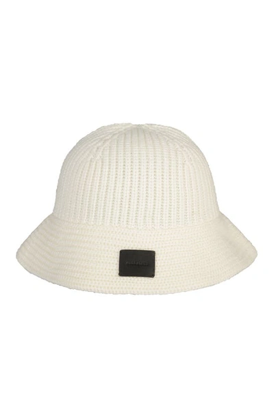 All Saints Olive Bucket Hat with Logo Patch ALL SAINTS Travelling Rib Cuff Beanie Hat Logo Patch Mens  main image 2