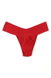 Hanky Panky Breathesoft Natural Rise Thong In Red