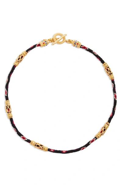 Gas Bijoux Izzia Woven Necklace In Black