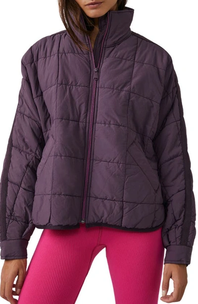 Free People Fp Movement Pippa Packable Puffer Jacket In Black Berry