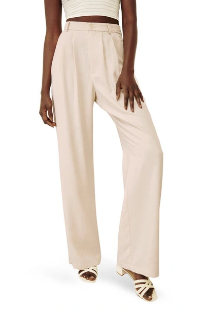 Reformation Mason Wide Leg Pants In Oyster