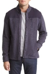 Johnston & Murphy Brushed Snap Jacket In Navy