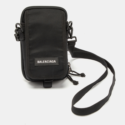 Pre-owned Balenciaga Black Nylon Explorer Crossbody Pouch Bag