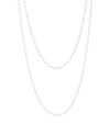 ANNOUSHKA WHITE GOLD LONG CABLE CHAIN