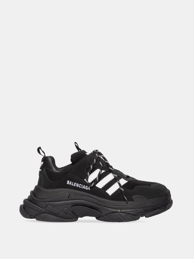 Balenciaga X Adidas Triple S Sneakers In Black