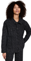 Marc Jacobs 'the Monogram Denim Jacket' In Black