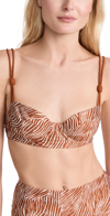 Vix Swimwear Maza Corsage Gwen Bikini Top In Multi