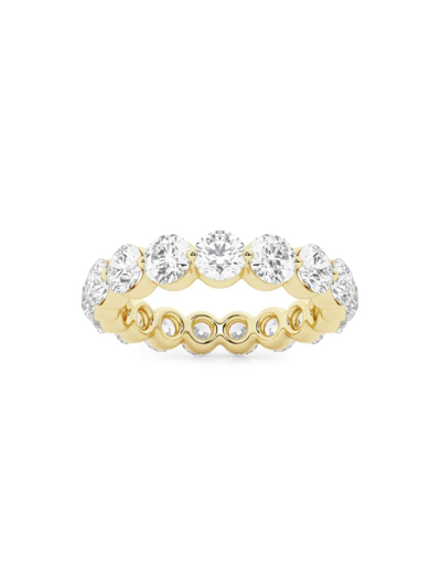Saks Fifth Avenue Women's Build Your Own Collection 14k Yellow Gold & Natural Round Diamond Floating Eternity Band In 3 Tcw Yellow Gold