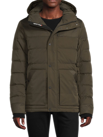 Pajar Down-filled Mixed Media Puffer Jacket In Military