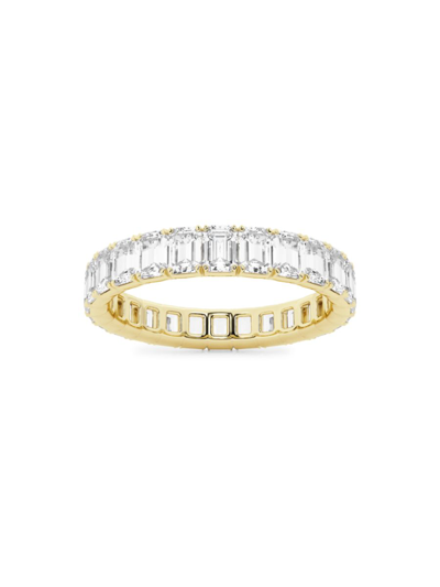 Saks Fifth Avenue Women's Build Your Own Collection 14k Yellow Gold & Natural Emerald Cut Diamond Eternity Band In 3 Tcw Yellow Gold