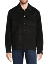 Noize Men's Solid Shirt Jacket In Black