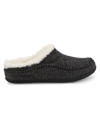 SOREL MEN'S FALCON RIDGE II HERRINGBONE FAUX FUR LINED SLIPPERS