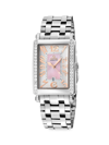 Gevril Ave Of America's Mini Diamond Bracelet Watch, 25mm X 32mm In Light Pink