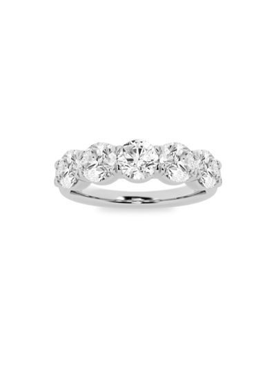 Saks Fifth Avenue Women's Build Your Own Collection 14k White Gold & 7 Natural Round Diamond Anniversary Band In 2 Tcw White Gold