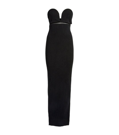 Alaïa Alaia Womens Noir Alaia Cut-out Sleeveless Wool-blend Knitted Maxi Dress In Black