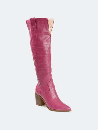 Journee Collection Collection Women's Tru Comfort Foam Wide Width Extra Wide Calf Therese In Pink
