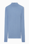 Cos Slim-fit Merino Wool Turtleneck Top In Blue