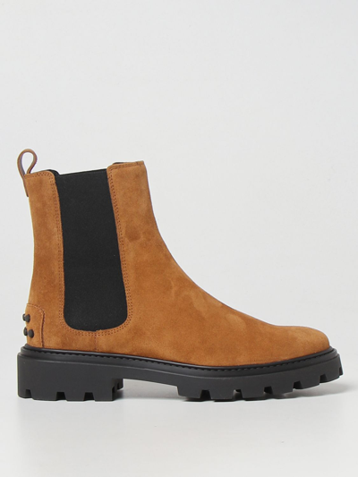 Tod's Gomma Pesante Suede Chelsea Boots In Leather